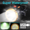 Super Bright Waterproof Head Torch Headlight LED-USB Rechargeable Headlamp Fish
