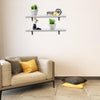 Pack of 2 Floating White Corner Shelf Shelves Wooden Wall Storage Unit Bedroom