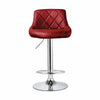 2* Bar Stools PU Faux Leather Swivel Gas Lift Kitchen Breakfast Pub Red