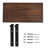 LARGE WALNUT WOOD WOODEN FLOATING SHELVES SHELF UNIT KIT WALL MOUNTED DISPLAY