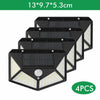 4X Solar Powered 108LED PIR Motion Sensor Security Garden Outdoor Wall Light