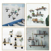2/4/6 Pipe Shelf Brackets Industrial Iron Rustic Wall Floating Shelves Supports