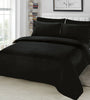 Plain Duvet Cover & Pillowcase Reversible Bedding Set or Fitted Sheet