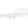 White Solid Wooden Bed Frame 4ft6 Double Size Bed Pine For Adults Kids Teenagers