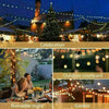 50FT Outdoor Festoon Globe String Fairy Lights Plug In G40 Bulbs Garden Wedding