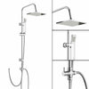 Adjustable Chrome Shower Slider Riser Rail Bar Kit Set Twin Head & Hose Holder