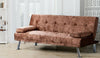 Stunning Crush Velvet Italian Designer Style Sofa Bed with Chrome Legs 4 Colours