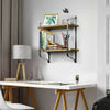 Large Rustic Industrial Pipe Wall Floating Shelf Wooden Storage Shelving Unit UK