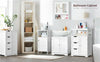 Bathroom Floor Cabinet Storage Unit 3 Tiers Freestanding Chest of Drawers White