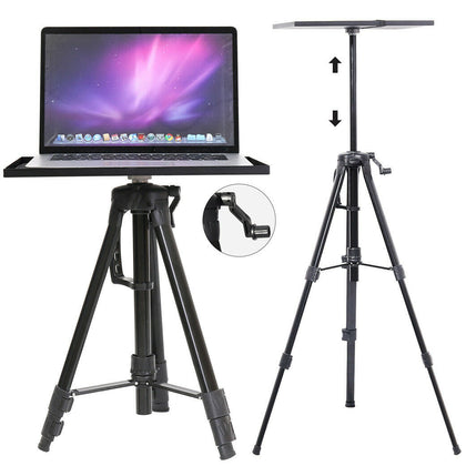 Portable Laptop Projector Stand Tray Heavy Duty Tripod Mount Adjustable Tabletop