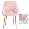 Dining Chairs Kitchen Living Room Lounge Velvet Upholstered Armchair Metal Legs