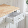 Kitchen Island Storage Cupboard Trolley Wood Rolling Catering Table Serving Cart