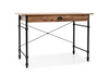 Small Industrial Computer Desk Large Drawer Rustic Office Laptop Writing Table