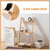 Stylish Ladder Shelving Unit 3 Tier Wall Leaning Bookcase Storage Display Stand