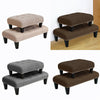 Indoor Foot Rest Stool Padded Footstool Pouffe Rest Seat Chair with Wooden Legs