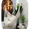 Hanging hammock Rope Swing Chair Macrame Hammock Seat Indoor With.2 Pillows