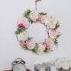 Artificial Rose Leaf Wreath Wall Door Hanging Rattan Plant Garland Festival Deco