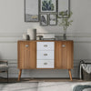 Modern Sideboard Buffet 2 Doors 3 Drawers Storage Cabinet Cupboard White Home