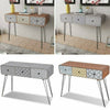 Console Hall Table Side End Dressing Desk with 3 Drawers Grey/Brown Furniture UK
