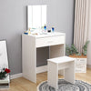 Modern White Dressing Table Makeup Vanity Desk Bedroom w/ Drawer&Mirror&Stool