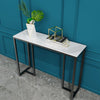 Narrow Long Entryway Coner Table Marble TopConsole Table Sofa Couch Accent Table