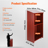 Podium Stand 47 in Hostess Stand with Rolling Wheels&Storage Shelve Brown