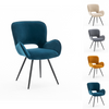 LILY MODERN VELVET DINING CHAIR PADDED SEAT METAL LEG KITCHEN OFFICE SET OF 2