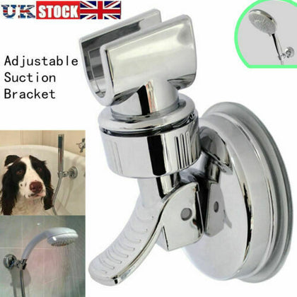 Adjustable Bracket Suction Shower Head Handset Holder Kit Bathroom Wall Mount UK