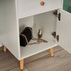 Vanity Dressing Table Makeup Desk Flip-up Mirror,3 Drawers Stool 1 Door Storage;