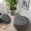 Chesterfield Large Ottoman Storage Footstool Coffee Table Velvet Pouffe Buttoned