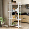 4-Tier Ladder Shelf Bookcase Bookshelf Plant Flower Stand Storage Metal Frame