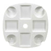 8 Compartment Round Plastic Beach Garden Patio Umbrella Table Tray Storage White