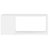 TV Cabinet White 80x24x32 cm Chipboard Living Room Books Storage Display Unit