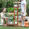 Wooden Plant Shelf Ladder Style Flower Pots Corner Stand Storage Unit In/Outdoor