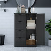 Bathroom Floor Cabinet Storage Cupboard Organizer W/Adjustable Shelf & 4 Drawers