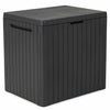 Keter Garden Storage Box City 113L Outdoor Entryway Trunk Chest Bench Box