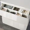 Bedside Table Cabinet Nightstand 2 Draw White Chest of Drawers Bedroom Furniture