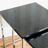 Nest of 3 Tables Unit Black Chrome Set Coffee Side Lamp Living Room