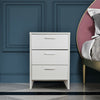 Modern Bedside Table Cabinet Chest of Drawers Nightstand with 3 Drawers White