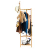 Garment Clothes Rail Coat Stand Hat Umbrella Floor Standing Wooden Hanger Rack
