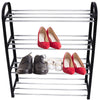 4 Tier 8 Pairs Shoe Rack Stand Storage Self Organiser Lightweight Compact Space
