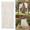 Large Boho Woven Macrame Curtains Handmade Bohemian Decor Wedding Arch Bedroom