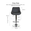 2X Bar Stools Leather Swivel Gas Lift Rest Chair Home Kitchen Pub Breakfast Seat