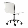 HOMCOM Armless Mid-Back Adjustable Office Chair with 360 Swivel Ergonomic White