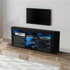 Modern TV Unit Cabinet Stand LED Light High Gloss Doors and Matt body Storage