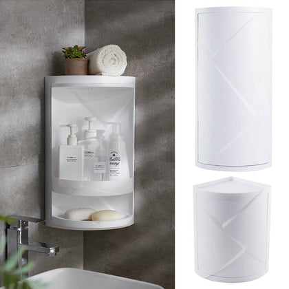 Rotatable Corner Shower Caddy Rack Storage Cabinet Soap Shelf Bathroom Organiser