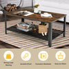 Industrial Coffee Table Vintage Retro End Table Living Room Furniture Mesh Shelf