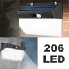 2xSolar Powered Garden Wall Light 206LED PIR Motion Sensor Security Lamp Outdoor