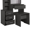 Dressing Table With Drawers Mirror Stool Set Makeup Desk Vanity Table Bedroom