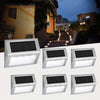 6PCS Solar Powered LED Light Garden Wall Motion Sensor Lamp Outdoor Fence Door